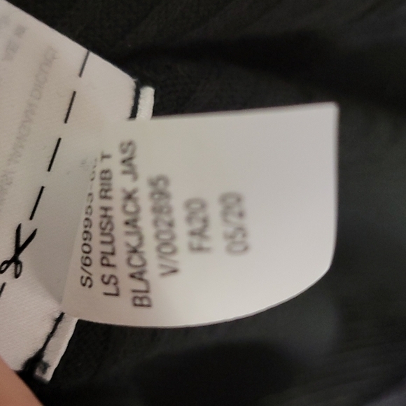 NWT Old Navy Plush rib knit long sleeve tee black XS - Picture 7 of 9